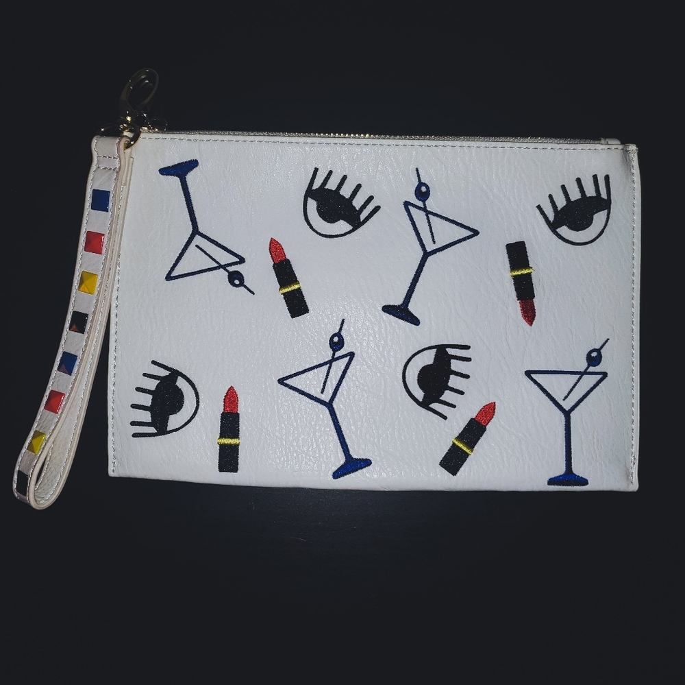 INC Wristlet Faux Leather Bag